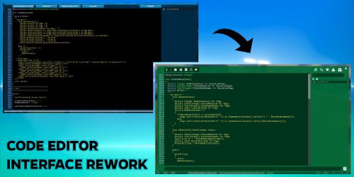 Comparison between the old Code Editor and the new one I've done.